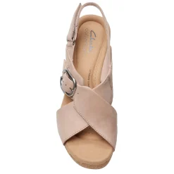 Wedges*Clarks Women's , Giselle Dove al Sand