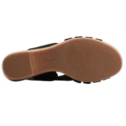 Wedges*Clarks Women's , Giselle Ivy Sandal Black Nubuck