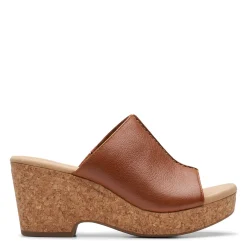 Wedges*Clarks Women's , Giselle Orchid Sandal Tan
