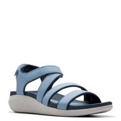 Wedges*Clarks Women's , Glide Hi Ella Sandal Denim
