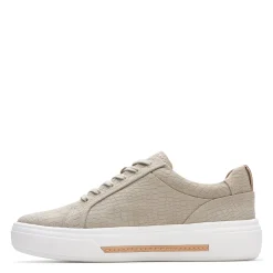 Fashion & Street*Clarks Women's , Hollyhock Walk Sneaker Stone Interest Leather