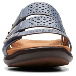 Footbed Sandals*Clarks Women's , Kilty Walk Sandal Blue Denim Colored