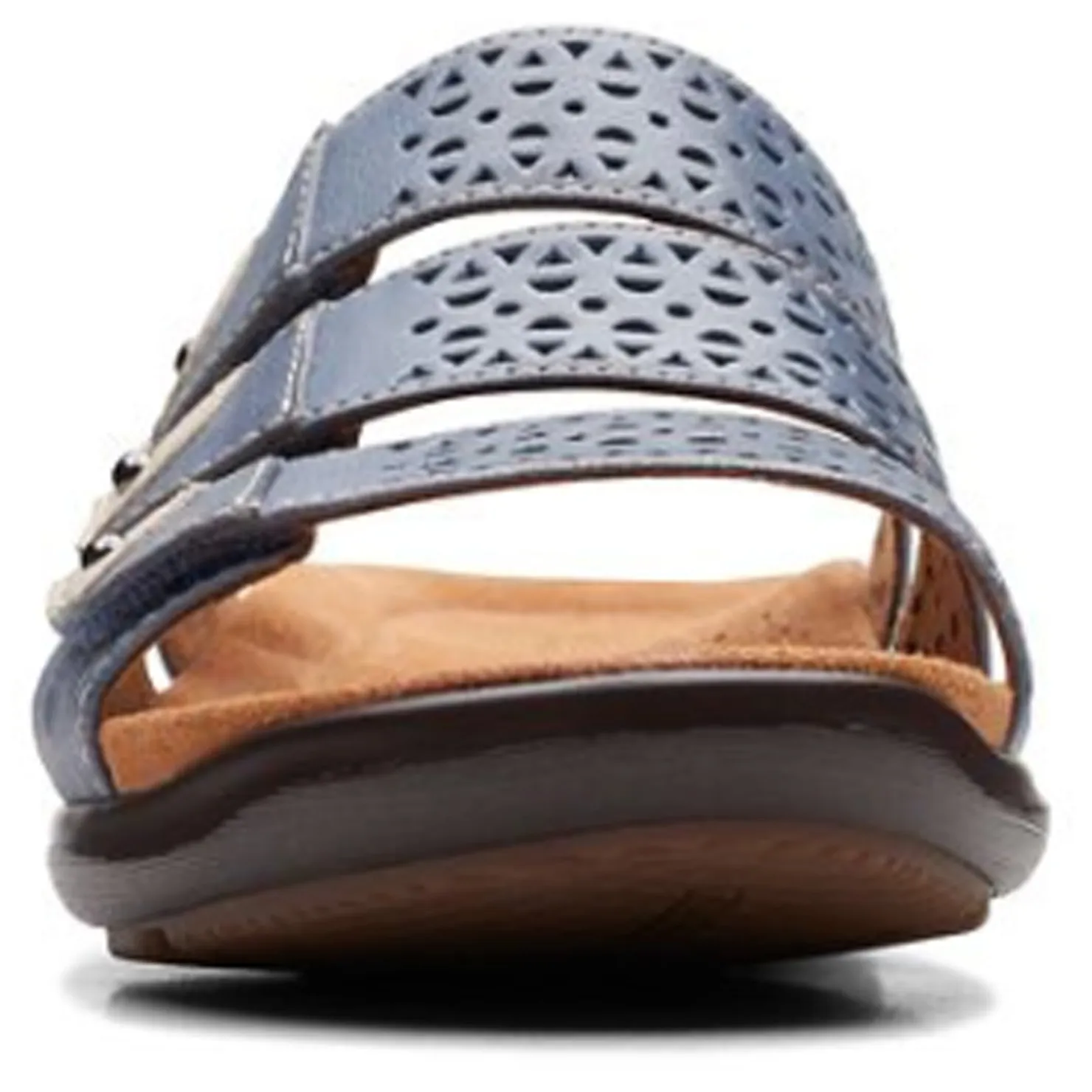 Footbed Sandals*Clarks Women's , Kilty Walk Sandal Blue Denim Colored