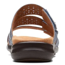 Footbed Sandals*Clarks Women's , Kilty Walk Sandal Blue Denim Colored