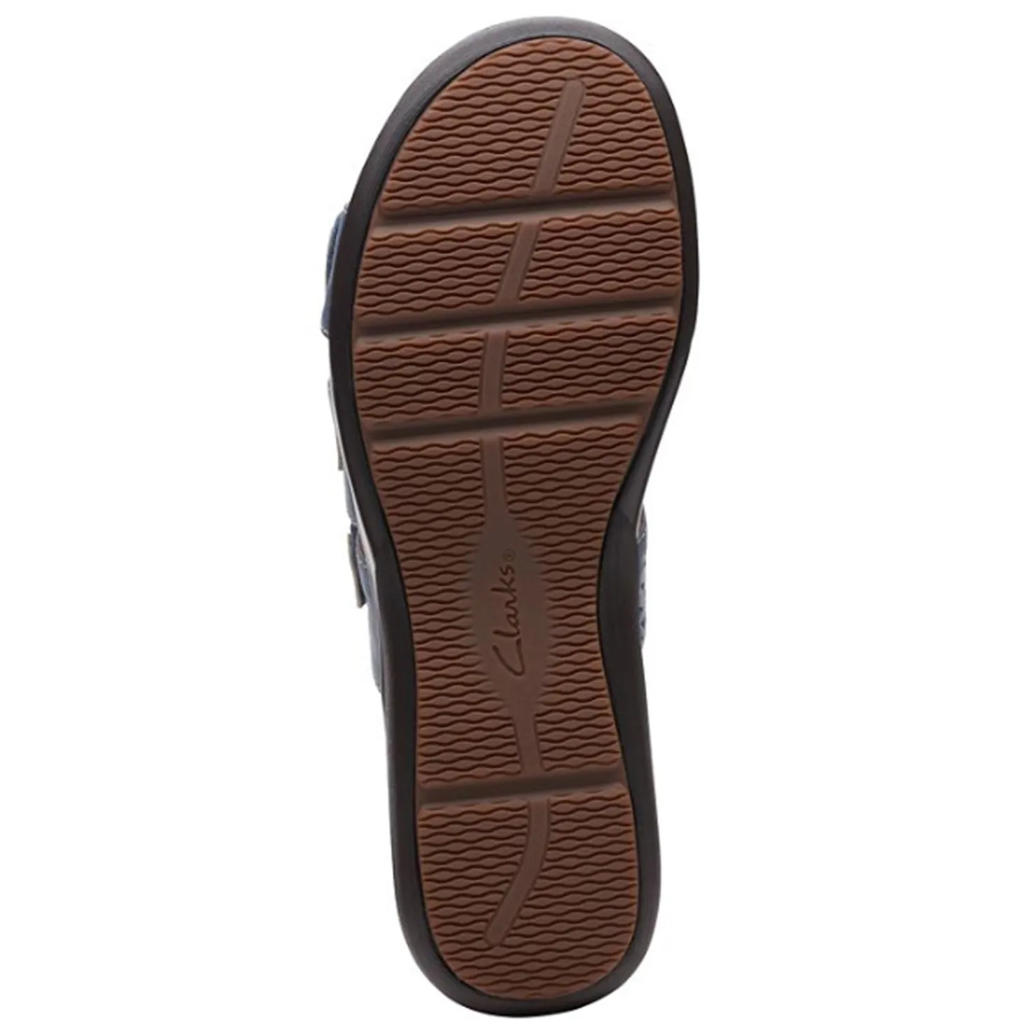 Footbed Sandals*Clarks Women's , Kilty Walk Sandal Blue Denim Colored
