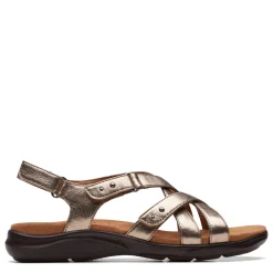 Footbed Sandals*Clarks Women's , Kitly Go Sandal Metallic
