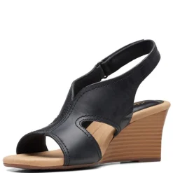 Wedges*Clarks Women's , Kyarra Aster Sandal Black
