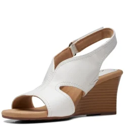 Wedges*Clarks Women's , Kyarra Aster Sandal White