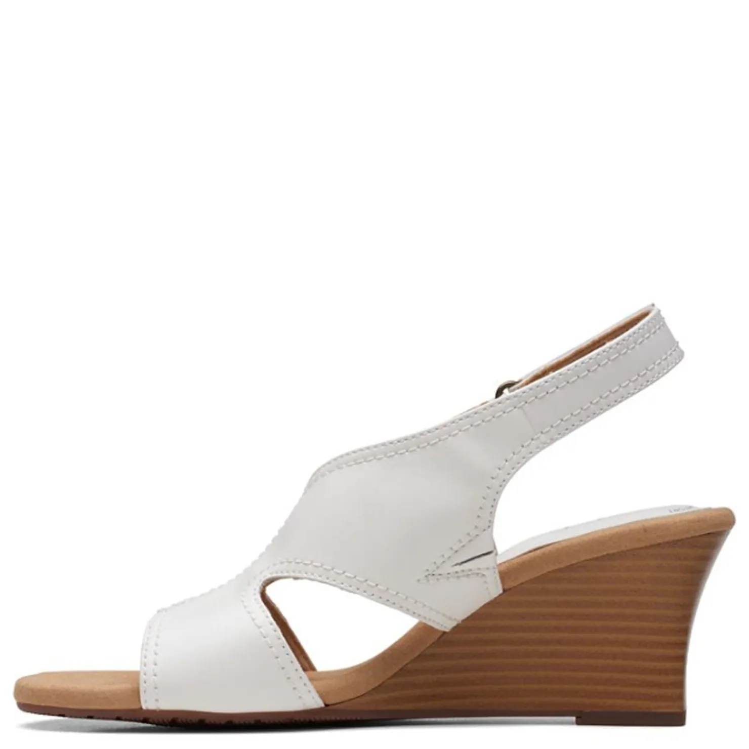 Wedges*Clarks Women's , Kyarra Aster Sandal White