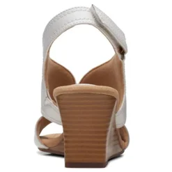 Wedges*Clarks Women's , Kyarra Aster Sandal White