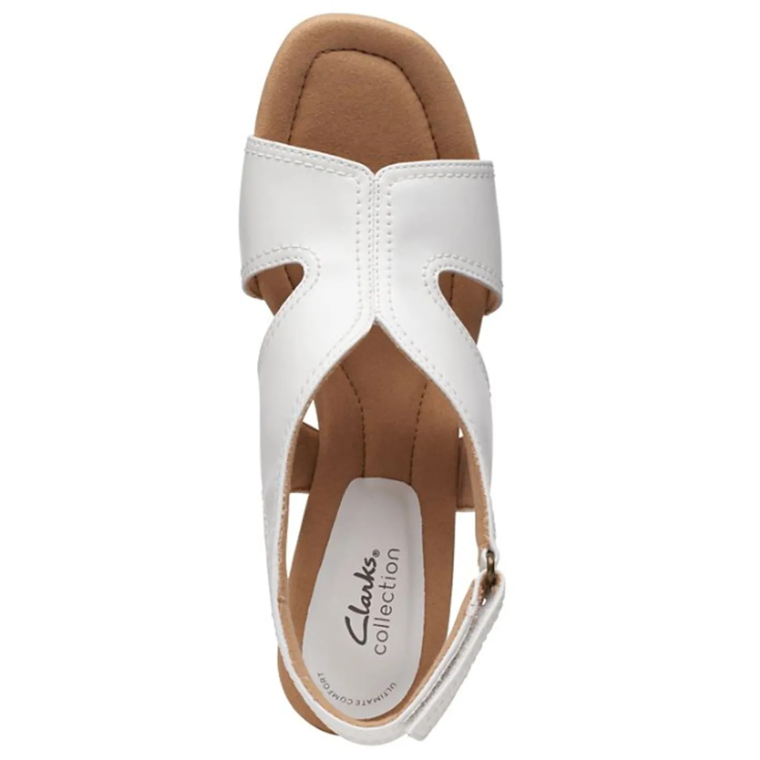 Wedges*Clarks Women's , Kyarra Aster Sandal White