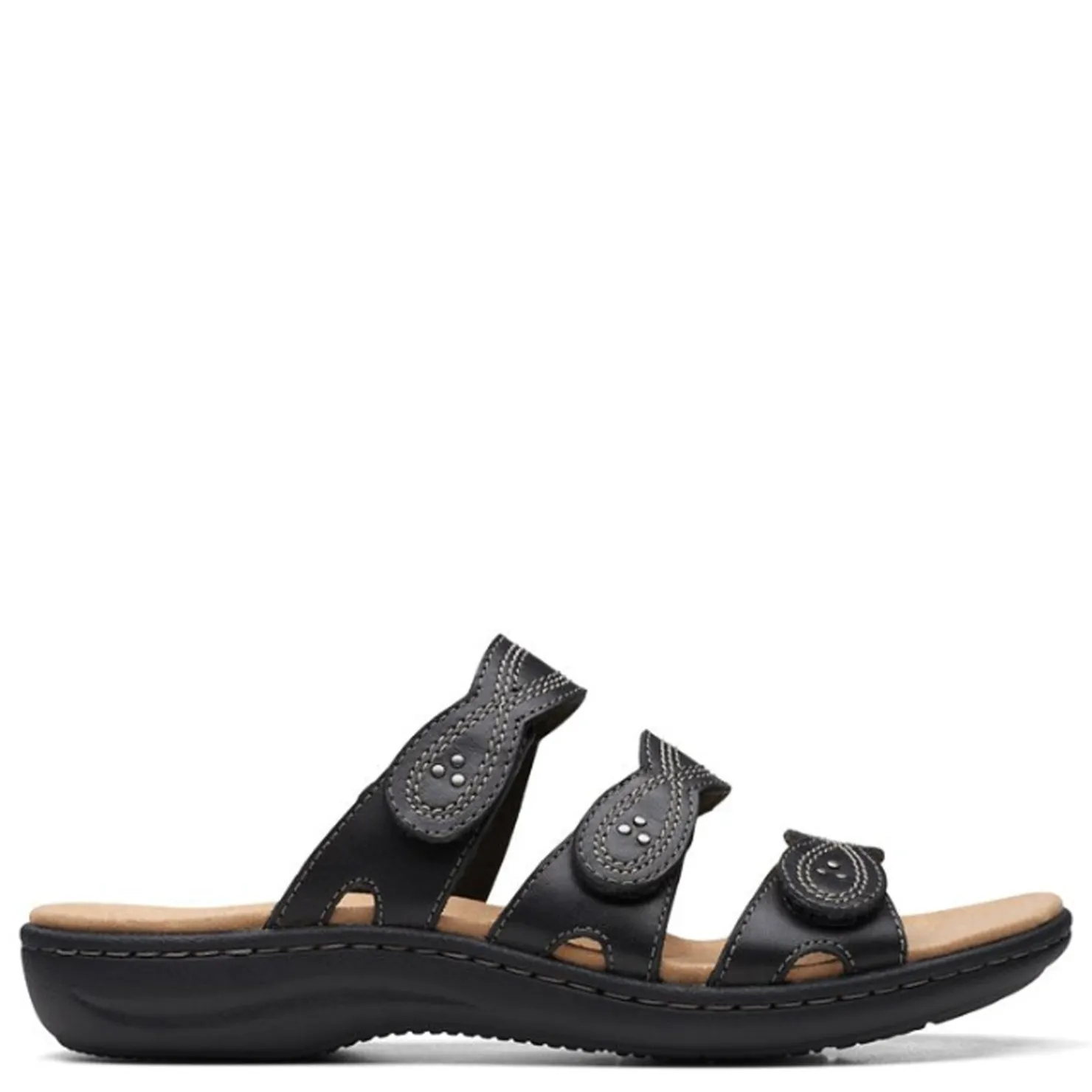 Footbed Sandals*Clarks Women's , Laurieann Ayla Sandal Black