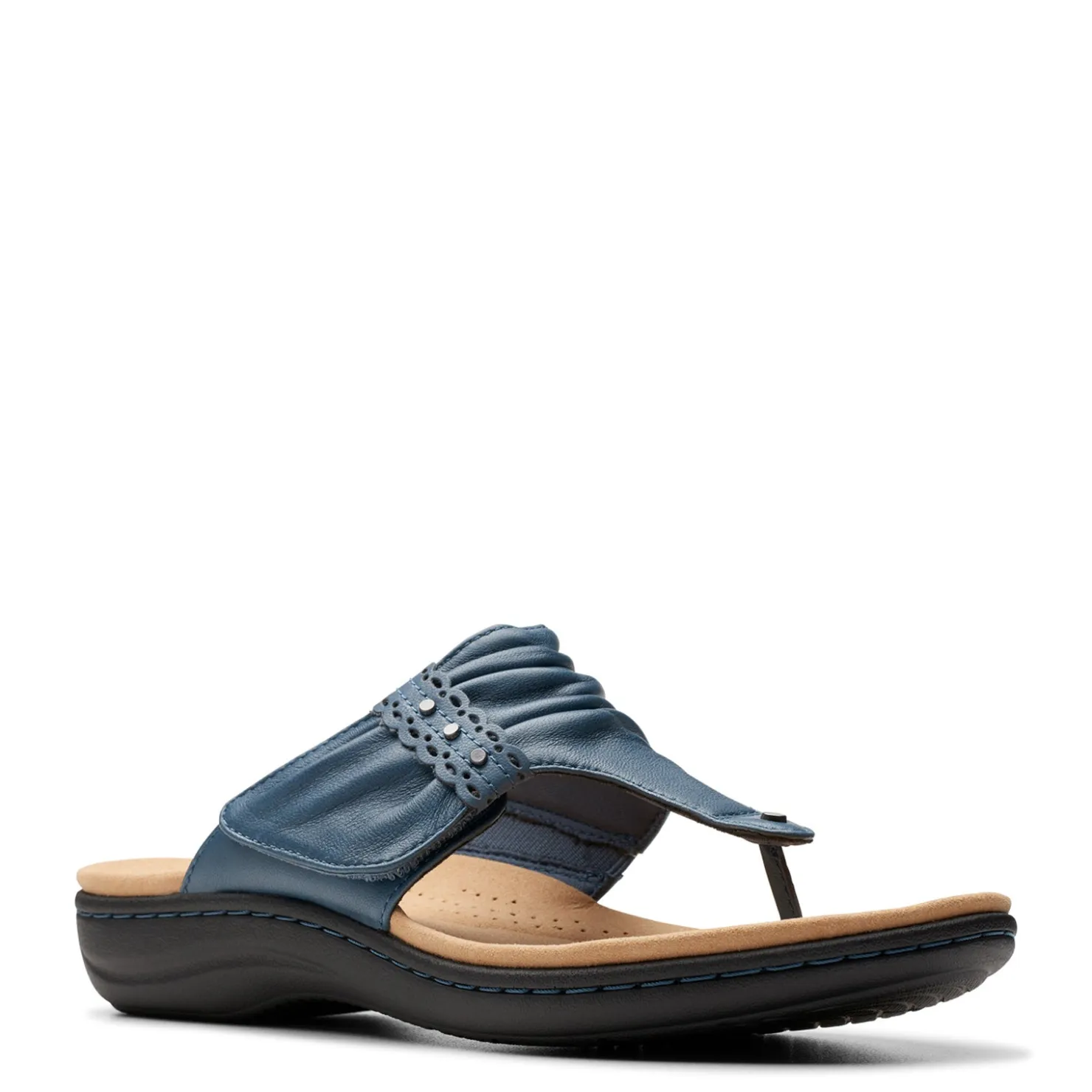 Flip Flops*Clarks Women's , Laurieann Arla Sandal Blue