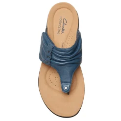 Flip Flops*Clarks Women's , Laurieann Arla Sandal Blue