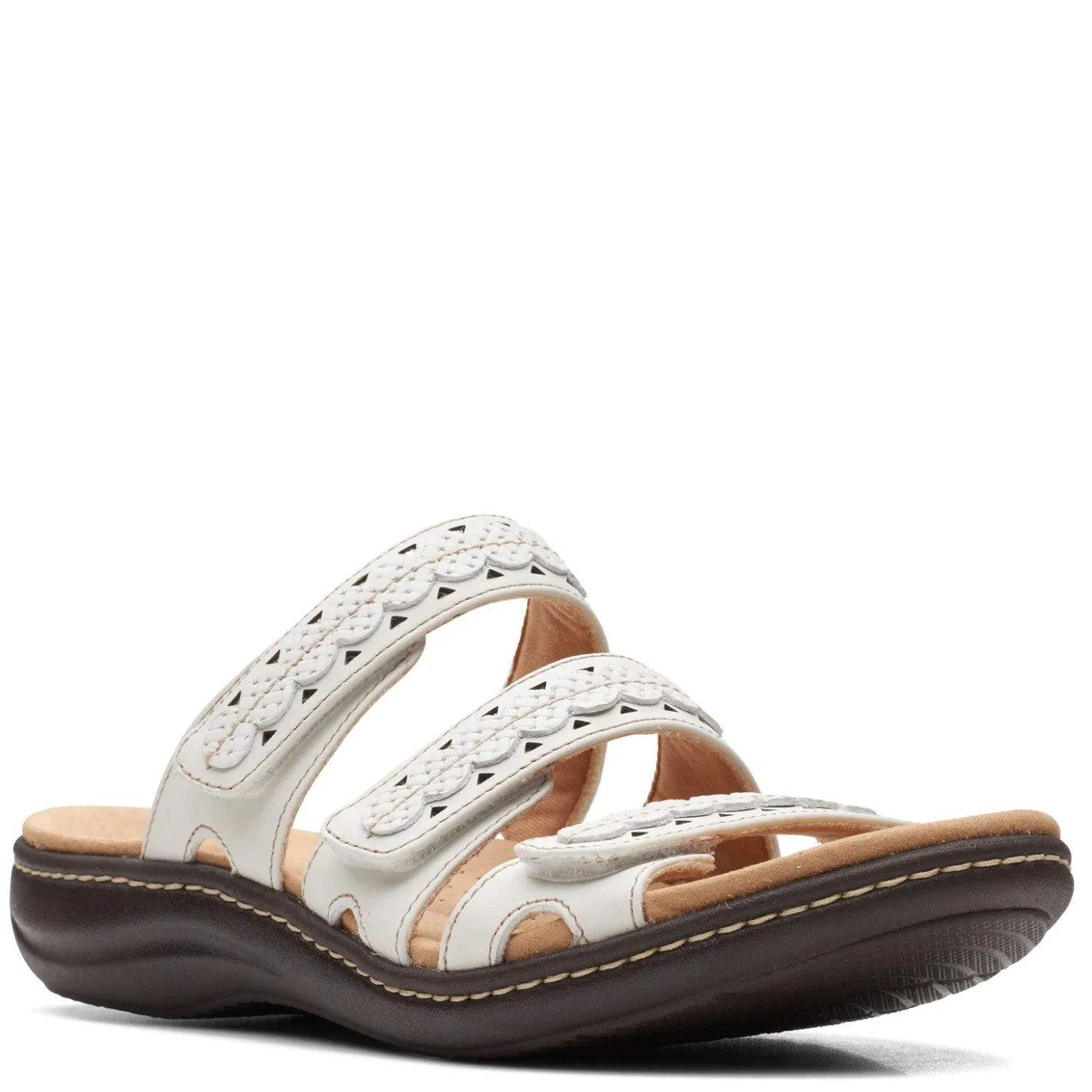 Footbed Sandals*Clarks Women's , Laurieann Cove Sandal White