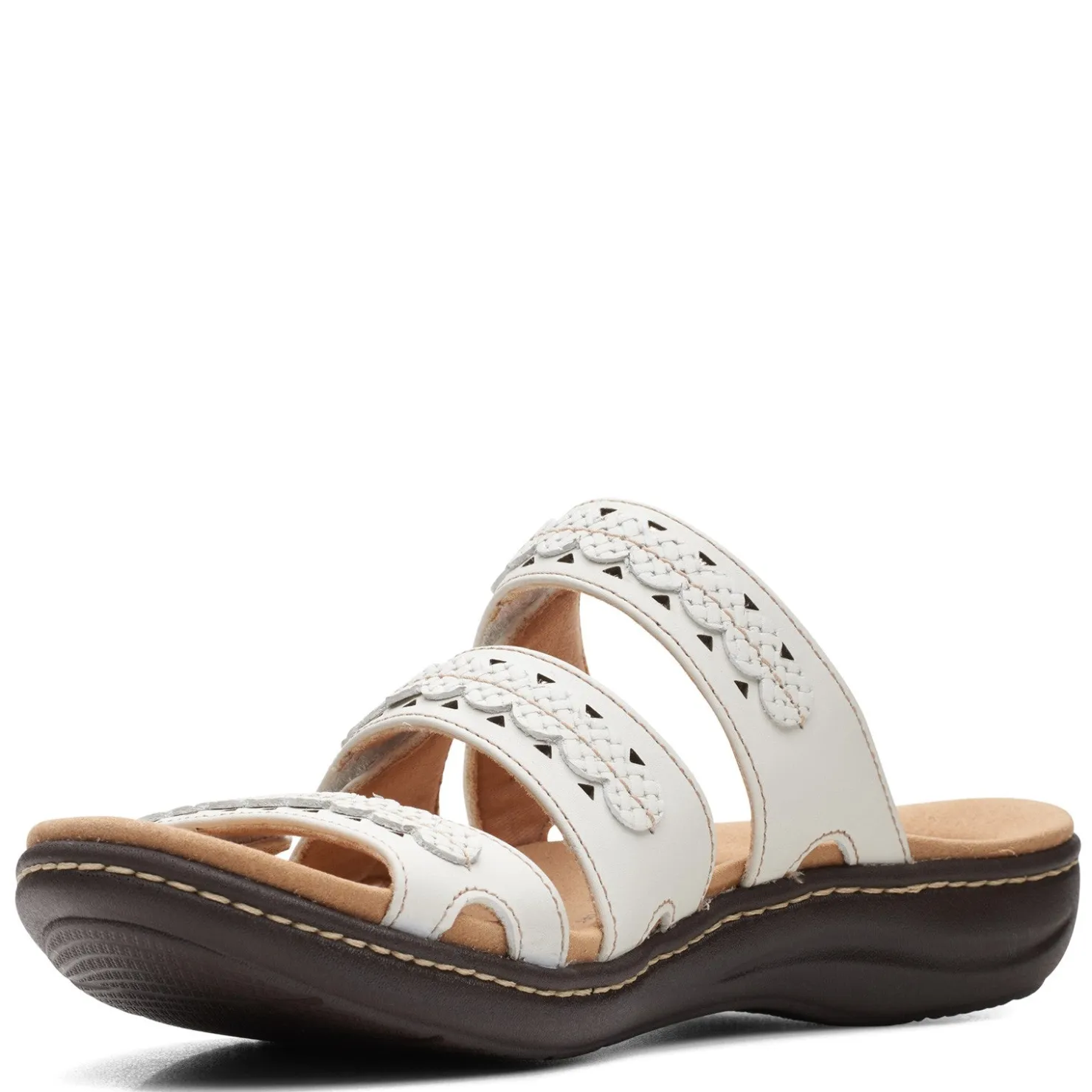 Footbed Sandals*Clarks Women's , Laurieann Cove Sandal White
