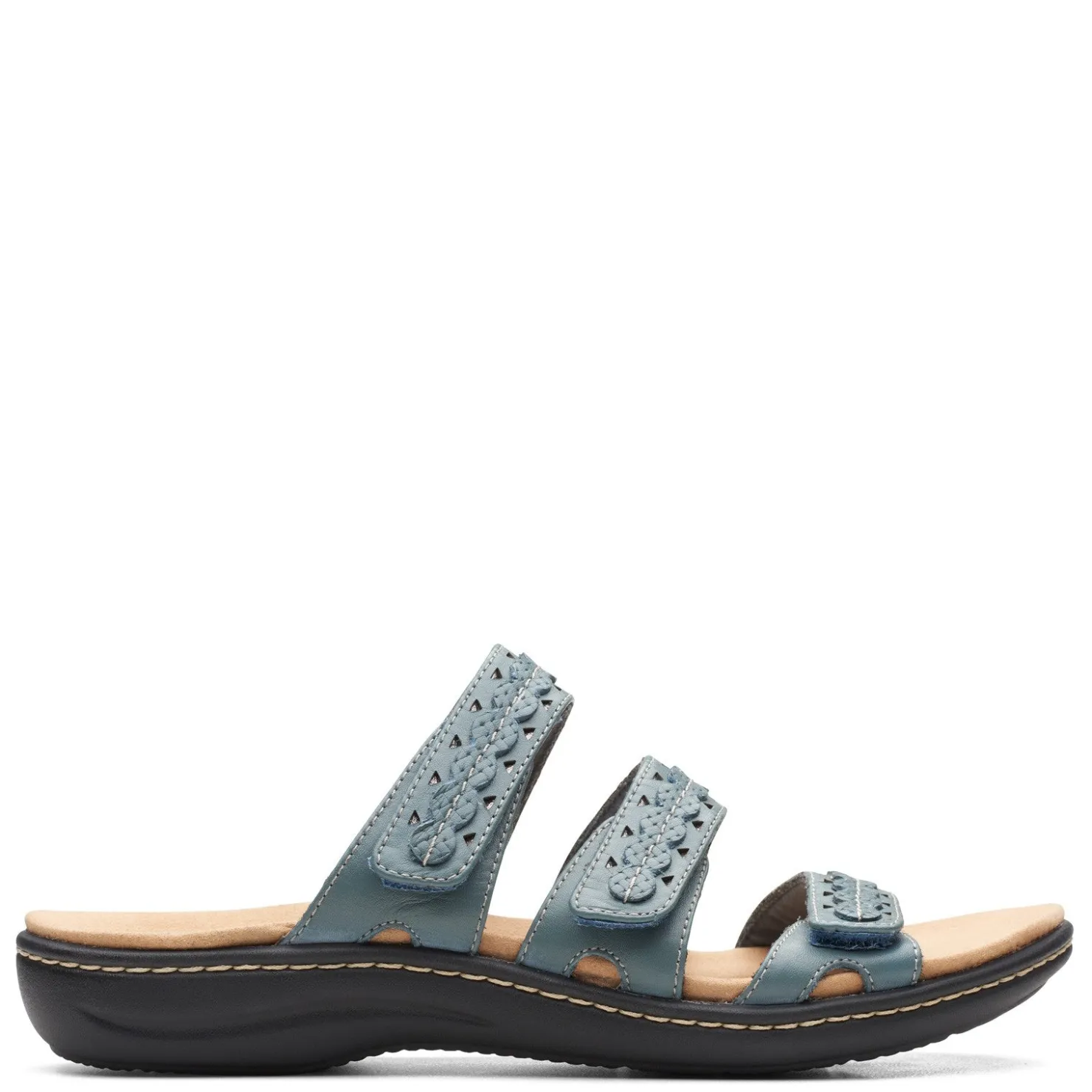 Footbed Sandals*Clarks Women's , Laurieann Cove Sandal Blue Gray