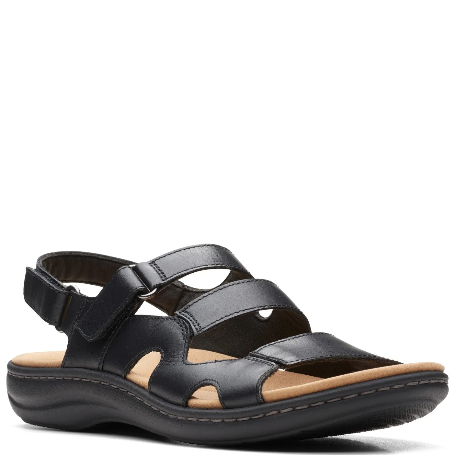 Footbed Sandals*Clarks Women's , Laurieann Style Sandal Black