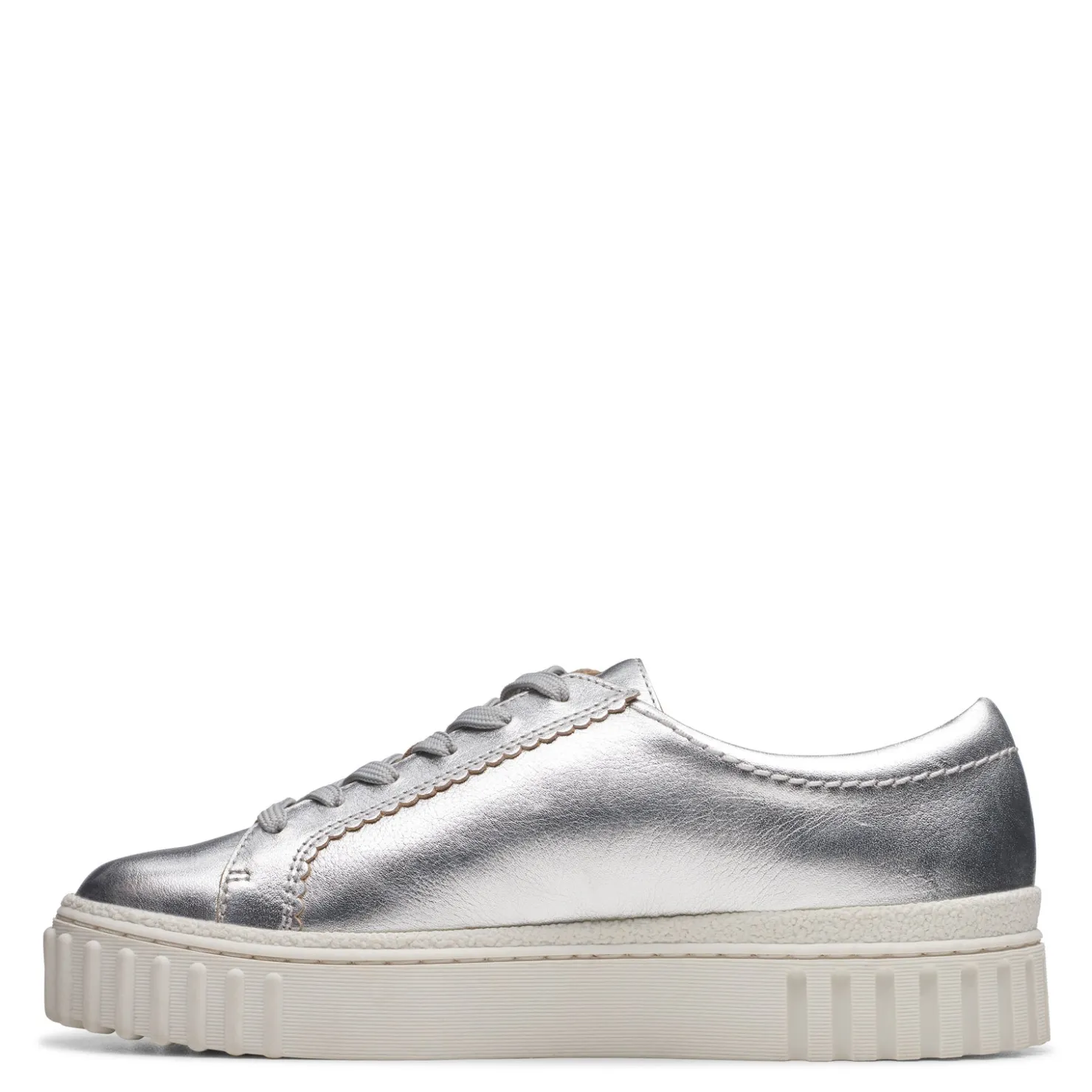 Fashion & Street*Clarks Women's , Mayhill Walk Sneaker Silver Metallic