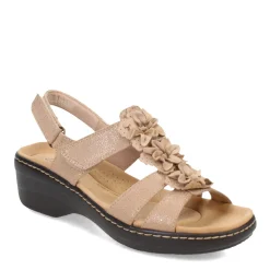 Heeled Sandals*Clarks Women's , Merliah Sheryl Sandal Taupe Metallic