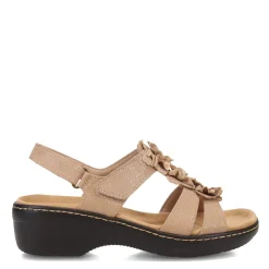 Heeled Sandals*Clarks Women's , Merliah Sheryl Sandal Taupe Metallic
