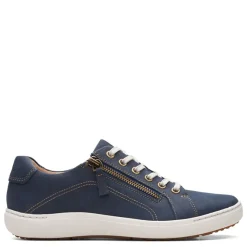 Fashion & Street*Clarks Women's , Nalle Lace Sneaker Navy Nubuck