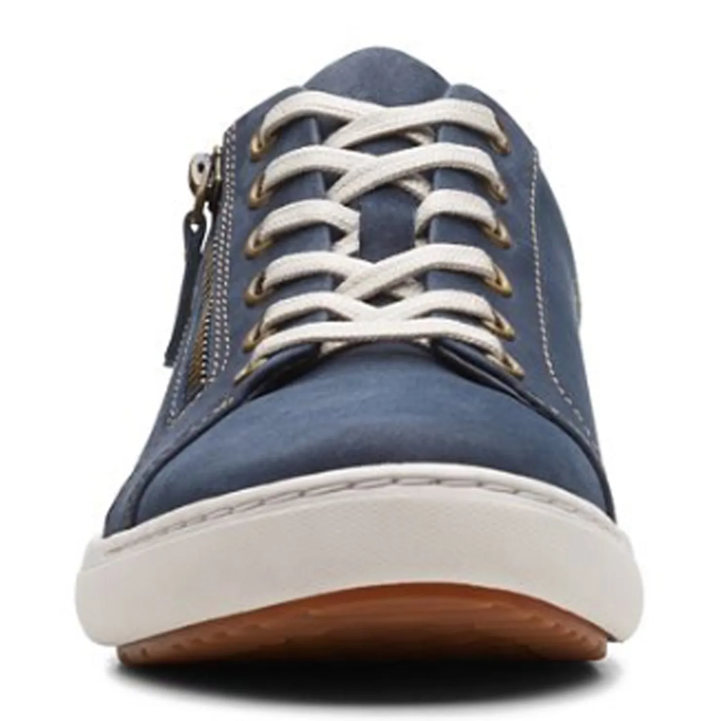 Fashion & Street*Clarks Women's , Nalle Lace Sneaker Navy Nubuck
