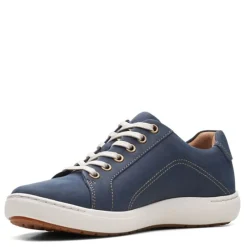 Fashion & Street*Clarks Women's , Nalle Lace Sneaker Navy Nubuck