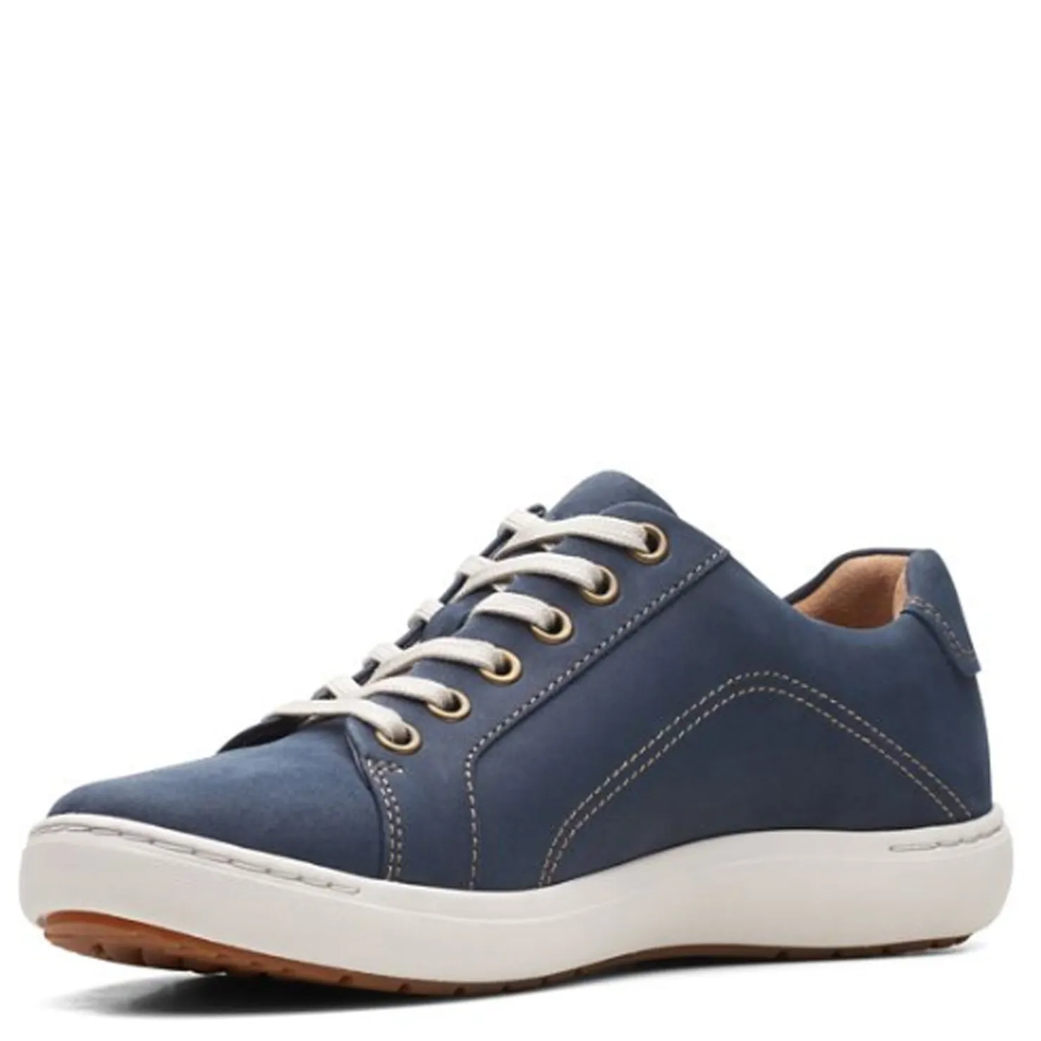 Fashion & Street*Clarks Women's , Nalle Lace Sneaker Navy Nubuck