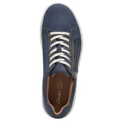 Fashion & Street*Clarks Women's , Nalle Lace Sneaker Navy Nubuck