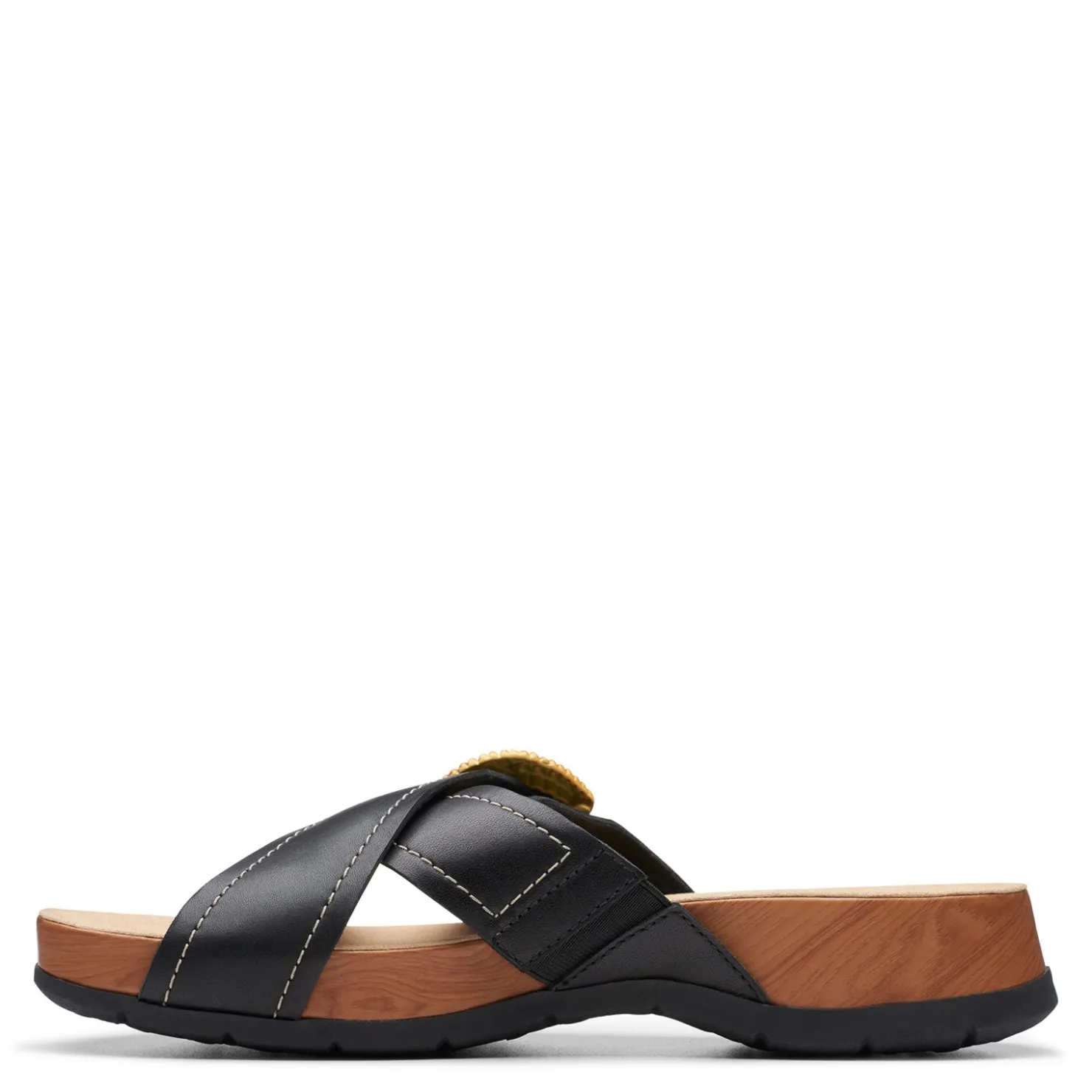 Footbed Sandals*Clarks Women's , Reileigh Bay Sandal Black