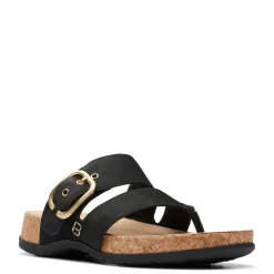 Footbed Sandals*Clarks Women's , Reileigh Park Sandal Black