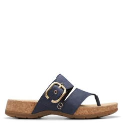 Footbed Sandals*Clarks Women's , Reileigh Park Sandal Navy
