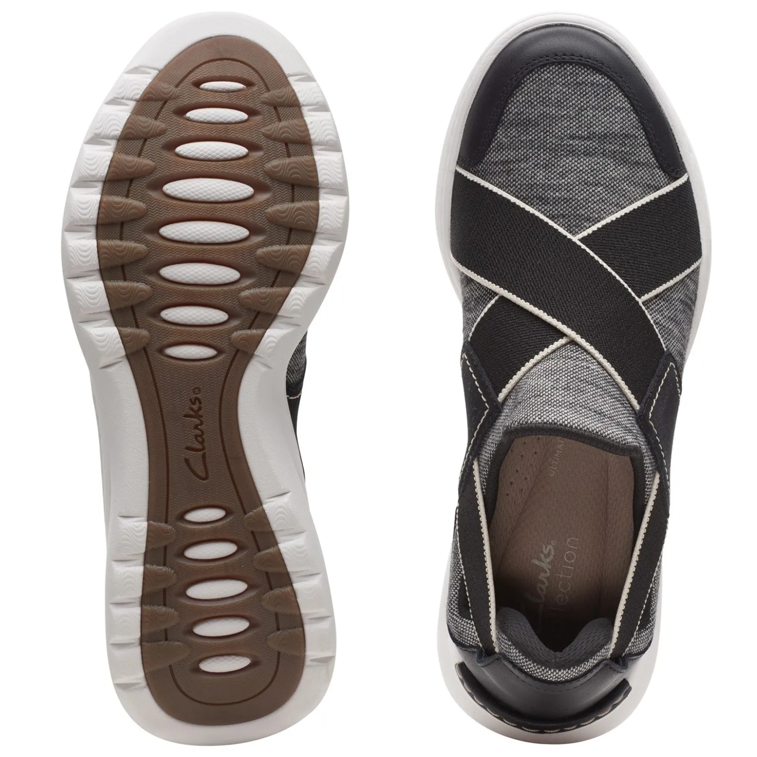 Fashion & Street*Clarks Women's , Teagan Go Slip-On Sneaker Black Combi