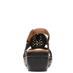 Heeled Sandals*Clarks Women's , Tuleah Sun Sandal Black Leather