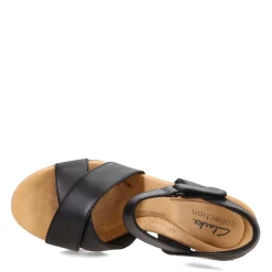 Wedges*Clarks Women's , Tulip Gem Sandal Black
