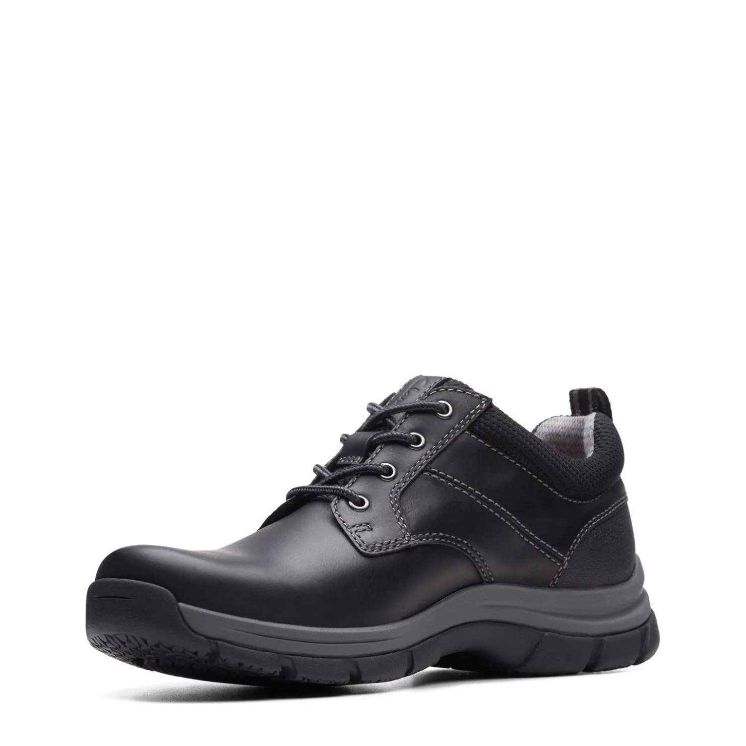 Oxfords*Clarks Women's , Walpath Low Lace-Up Black