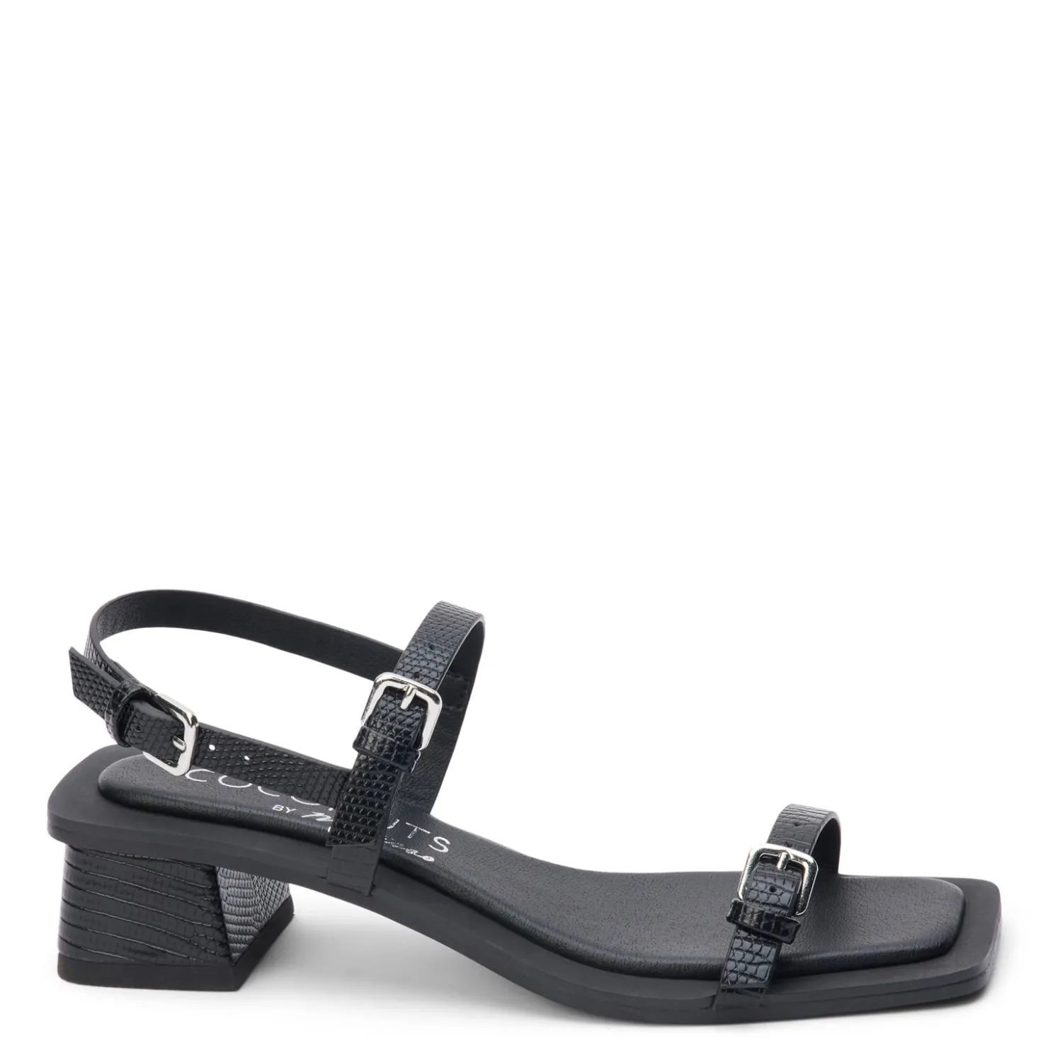 Heeled Sandals*Matisse Women's Coconuts By , Maya Sandal Black Lizard