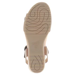 Wedges*Dansko Women's , Arielle Sandal Tan Glazed Leather