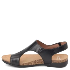 Footbed Sandals*Dansko Women's , Reece Thong Sandals Black Waxy Burnished