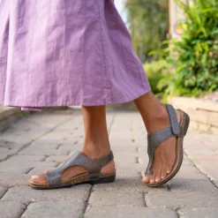 Footbed Sandals*Dansko Women's , Reece Thong Sandal Pewter Metallic