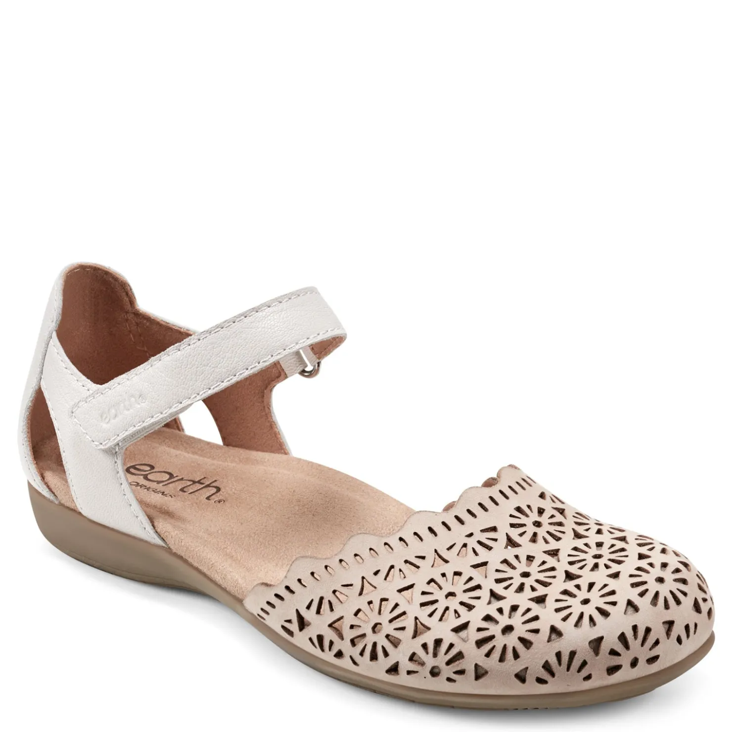Footbed Sandals*Earth Origins Women's , Bronnie Flat Cream