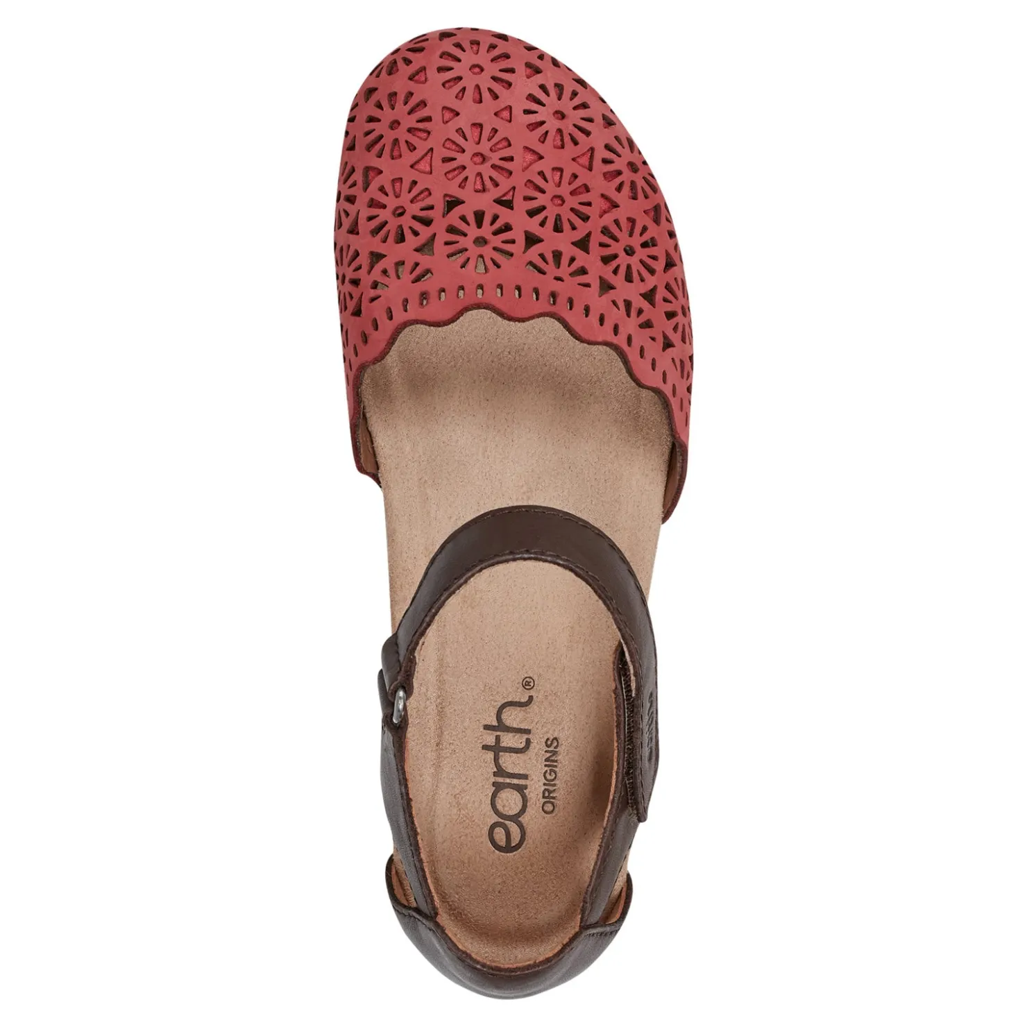 Footbed Sandals*Earth Origins Women's , Bronnie Flat Pink Coral
