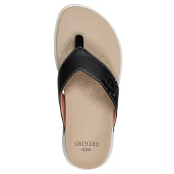 Flip Flops*Earth Origins Women's , Dania Sandal Black