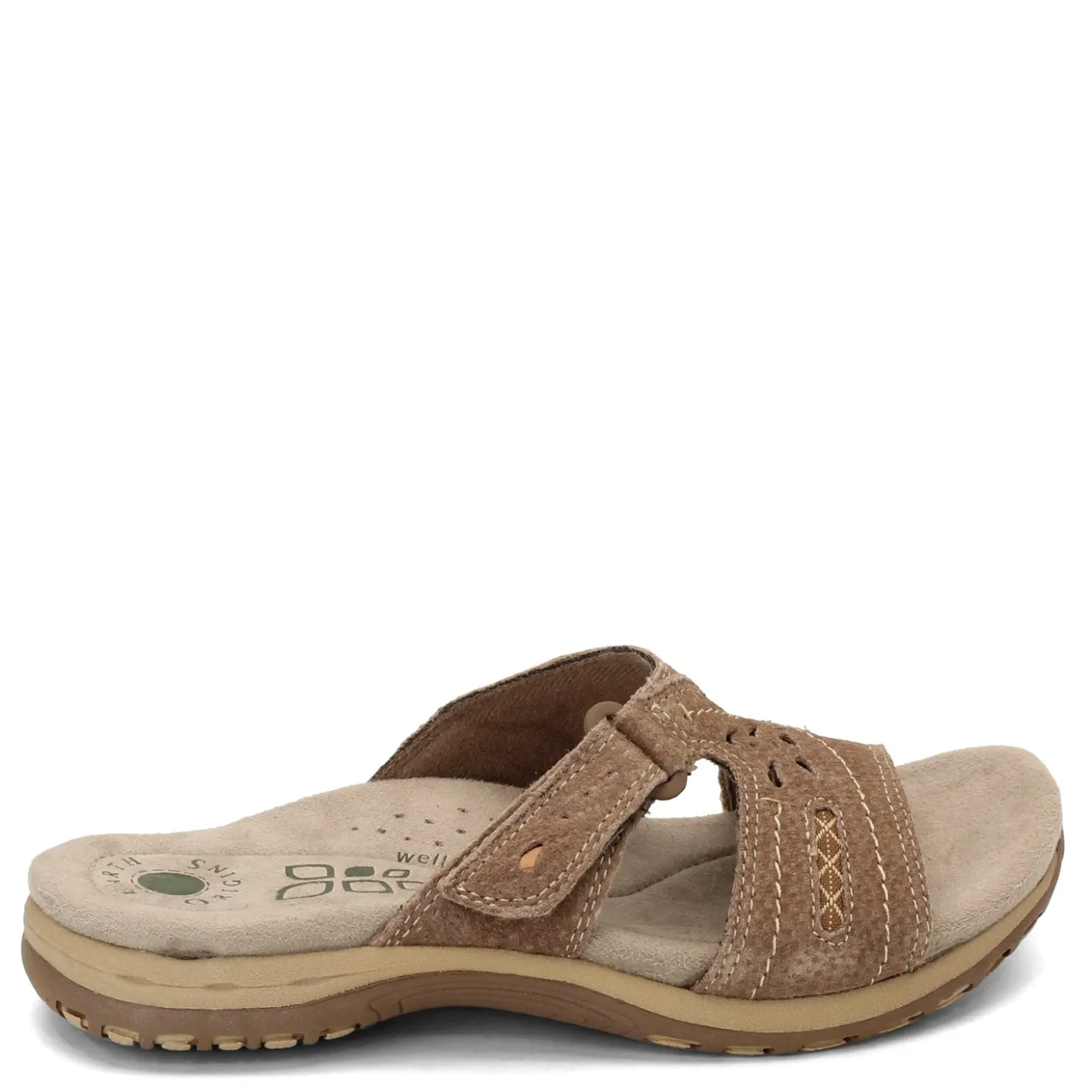Footbed Sandals*Earth Origins Women's , Sizzle Slide Sandal Brown