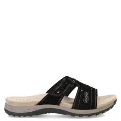 Footbed Sandals*Earth Origins Women's , Sizzle Sandal Black Suede