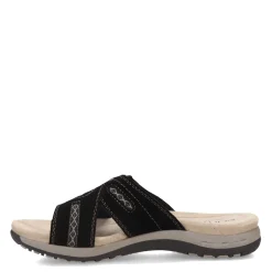 Footbed Sandals*Earth Origins Women's , Sizzle Sandal Black Suede