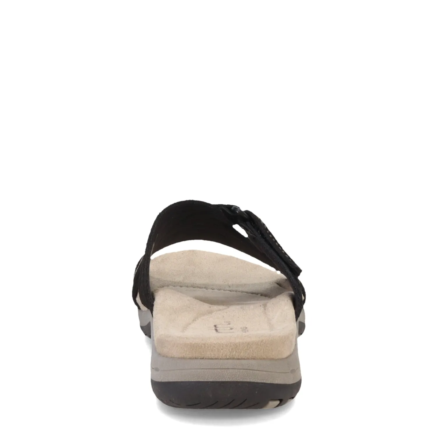 Footbed Sandals*Earth Origins Women's , Sizzle Sandal Black Suede