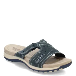Footbed Sandals*Earth Origins Women's , Sizzle Sandal Navy Blue Suede