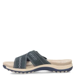 Footbed Sandals*Earth Origins Women's , Sizzle Sandal Navy Blue Suede